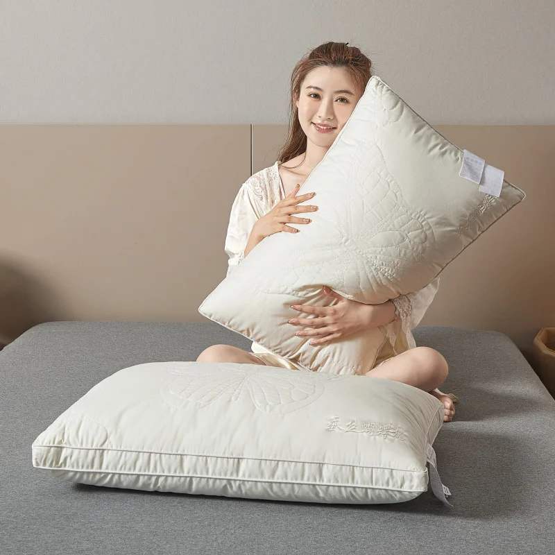 

Подушка из шелка шелковицы 7А, антибактериальная подушка для сна, роскошные удобные хлопковые подушки для кровати в отеле