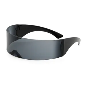 نظارات شمسية مستقبلية ضيقة Cyclops Visor للرجال ، نظارات شمسية ليزر ، عدسة شخصية معكوسة ، نظارات تنكرية ، UV400 أفضل 8 نظارات عملاق مبيعات - رقم 7