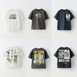 Trendy Brand Children's Clothes Summer T Shirts Cartoon Pattern Fashion Boy's Short Sleeve Crewneck Tees Toddler Costume T-shirt