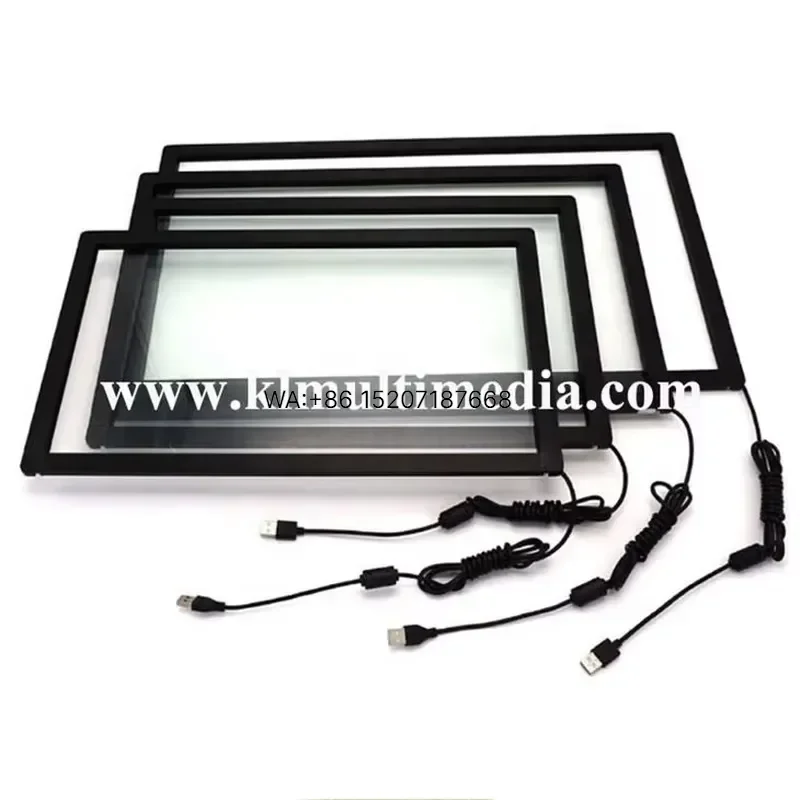 Wmwmnu for Ir Frame Infrared Touch Screen Frame With Glass Multitouch Kit Overlay Customized Size 19 21 32 43 55 65 98 Inch