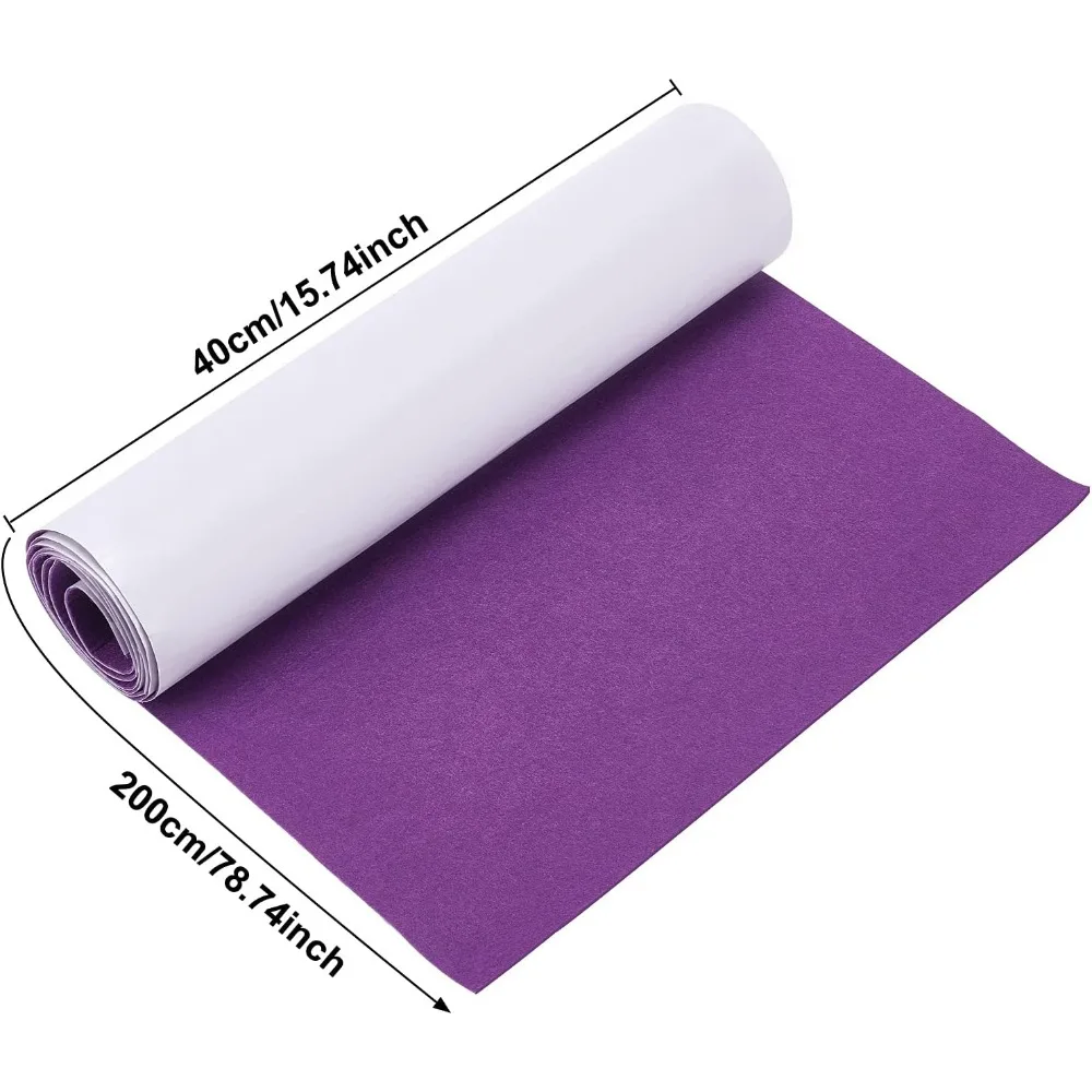 15.7x78.7(40cmx2m) Self-Adhesive Felt Fabric Purple Jewelry Box Lining for Halloween Christmas Decoration