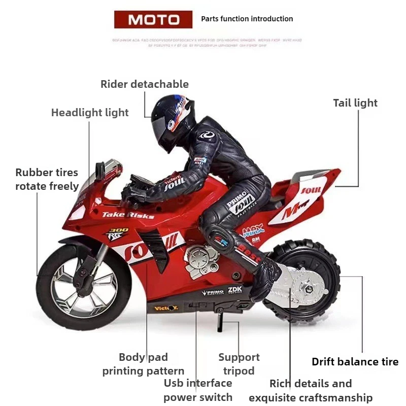 Hot 1:6 Bilancia Stunt Rc Drift Car, Auto telecomandata, Motociclo autobilanciante rotante rovesciato, Giocattoli per bambini, Auto RC Regalo divertente