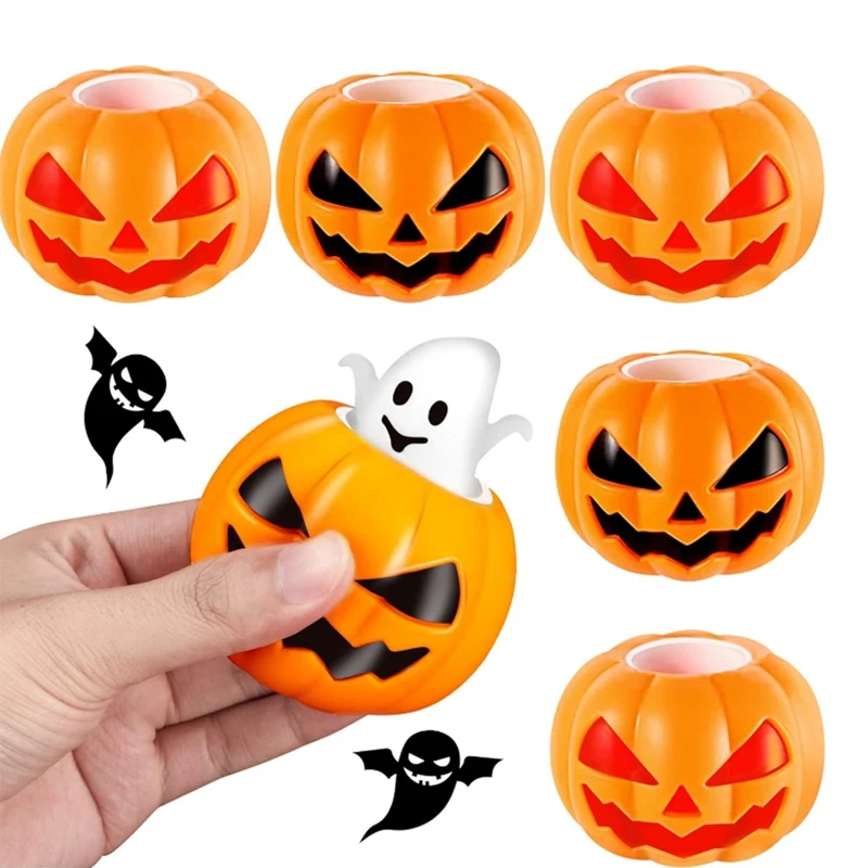 Pumpkin Ghost Decompression Toy Squeeze Bouncy Ball Toys Halloween Party Decorations DIY Home