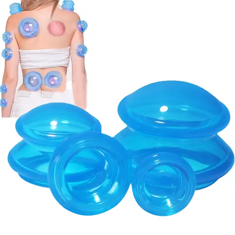 Anti-cellulite Silicone Cupping Set Suction Cup Ventosas Massage Body Cups Vacuum Cupping Therapy Set Face Sucker Slimming Jars