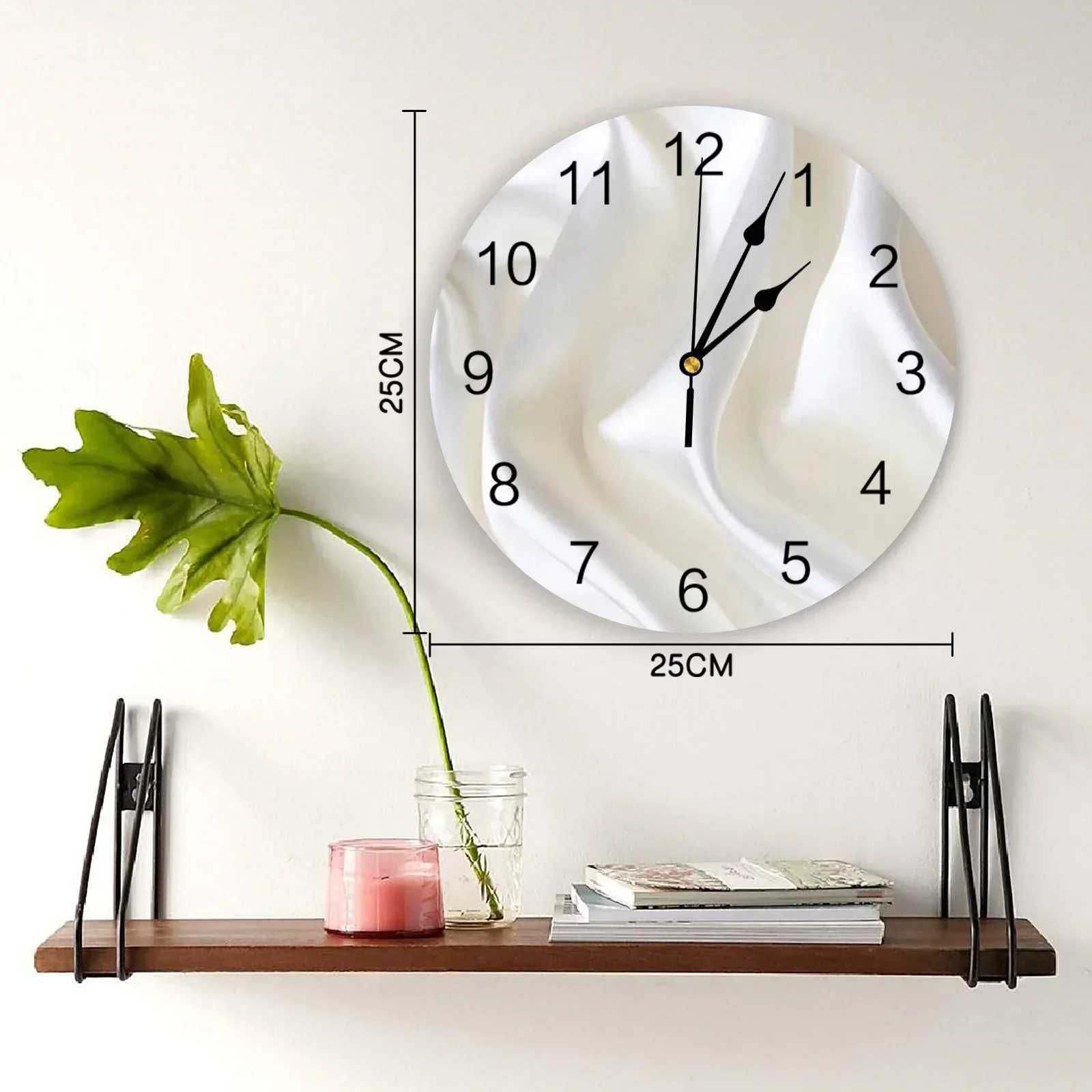 Marble Wall Clock Modern Design Living Room Decoration Kitchen Mute Watch Home Interior Decor