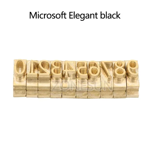 ZONESUN Foliedruk Letter Beweegbare Messing Mal Aangepast Logo Alfabet Symbool Druk Stempel Verlangen Gereedschap Branding Ijzer Leer