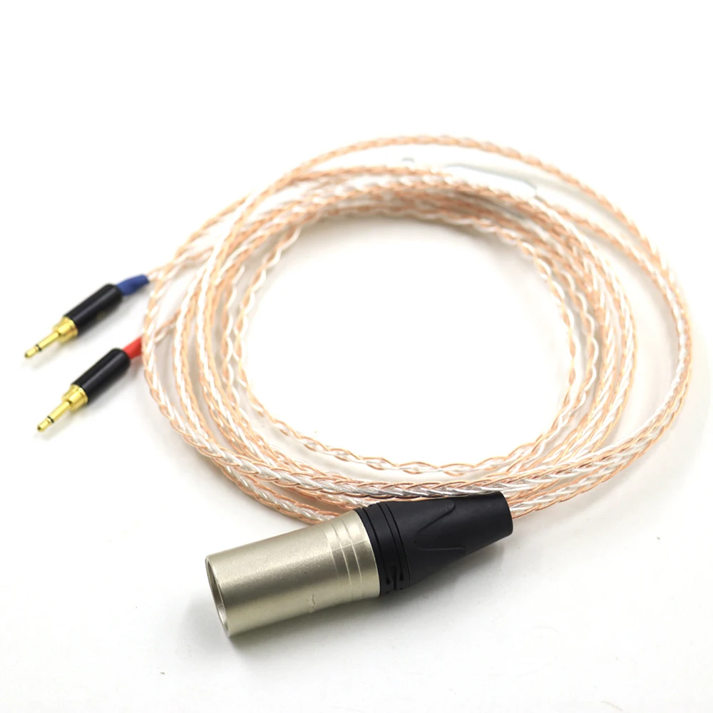 2x2.5mm Single Crystal Copper Silver Mix Headphone Cable For Sonus Faber PRYMA Sivga Oriole SV021 1MORE H1707 Monolith M1060C