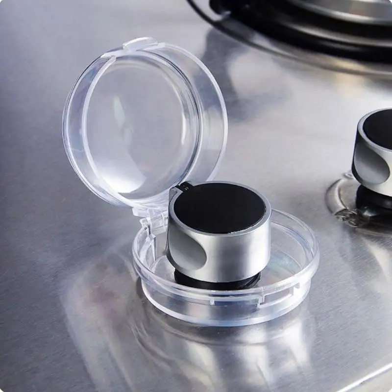 واقيات مقبض الفرن الآمنة للأطفال، متوافقة عالميًا، نسيج بلاستيكي شفاف #3