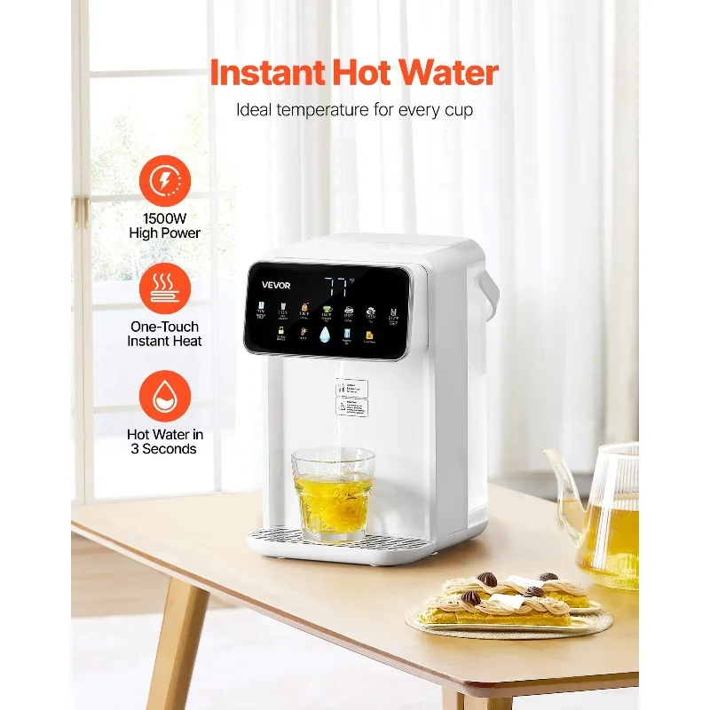 

Countertop Instant Hot Water Dispenser with 7 Temps 7 Volumes 118oz Tank
