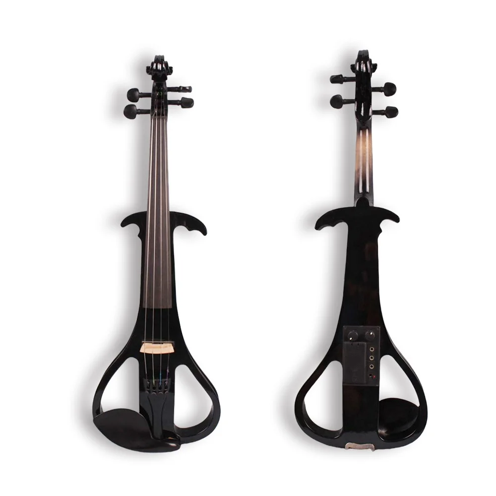 Electric Acoustic Electronic Violin Solid Wood Handcrafted Violin for Grade Examination Professional Performance Ebony