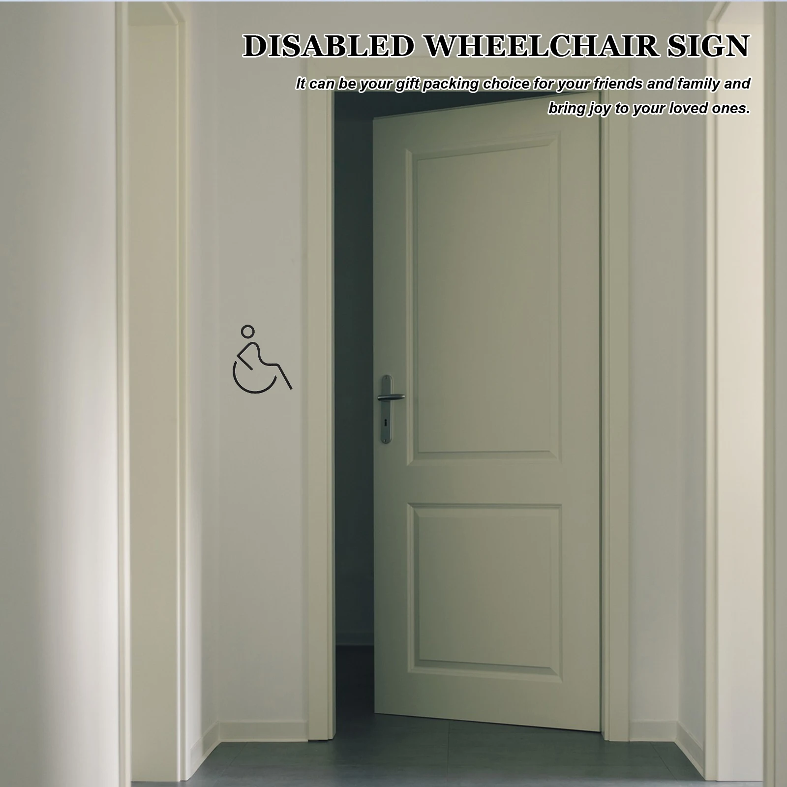

Accessible Bathroom Signage Wheelchair Disabled Decals Acrylic Man Symbol B Black Restroom Signs Public Safety Sturdy Long Use