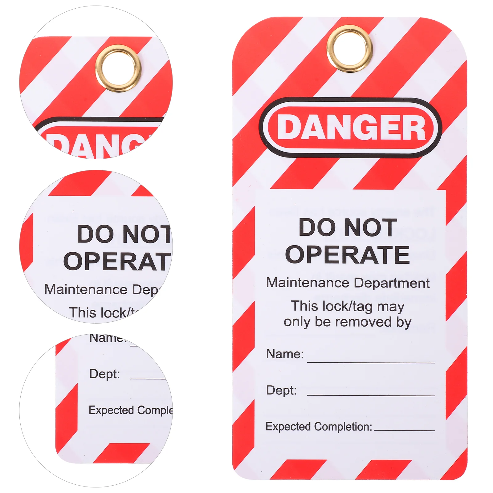 10 Pcs Safety Warning Sign Do Not Operate Tags Equipment Lockout Pvc Danger Repair Hanging