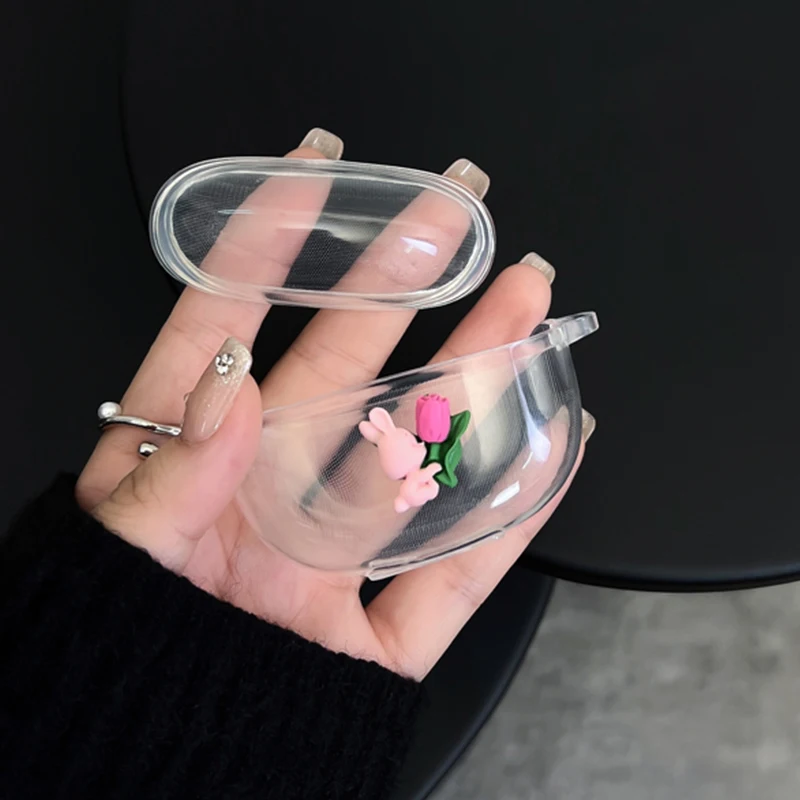 Coelho bonito caso do fone de ouvido para skullcandy sesh evo caso de alta qualidade clara capa de silicone hearphone para skullcandy dime capa