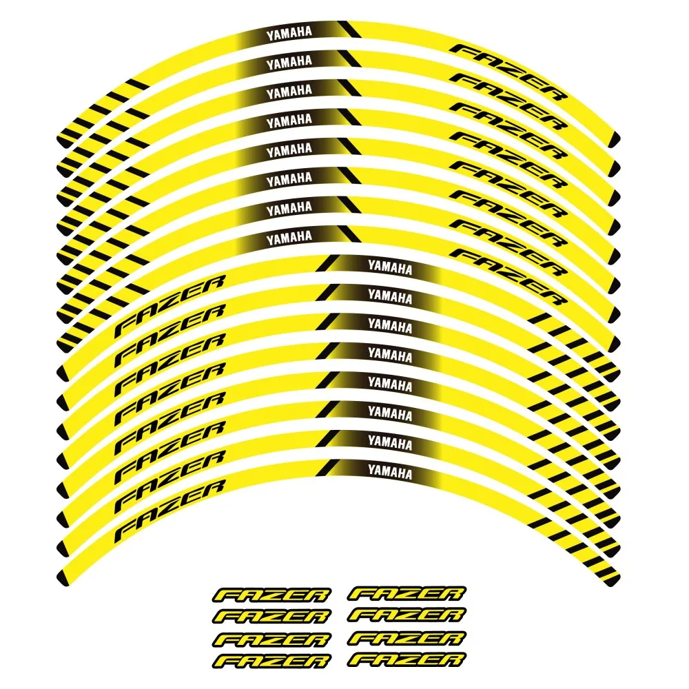 Yamaha Fazer motorbike Wheel rim compatible sticker kit