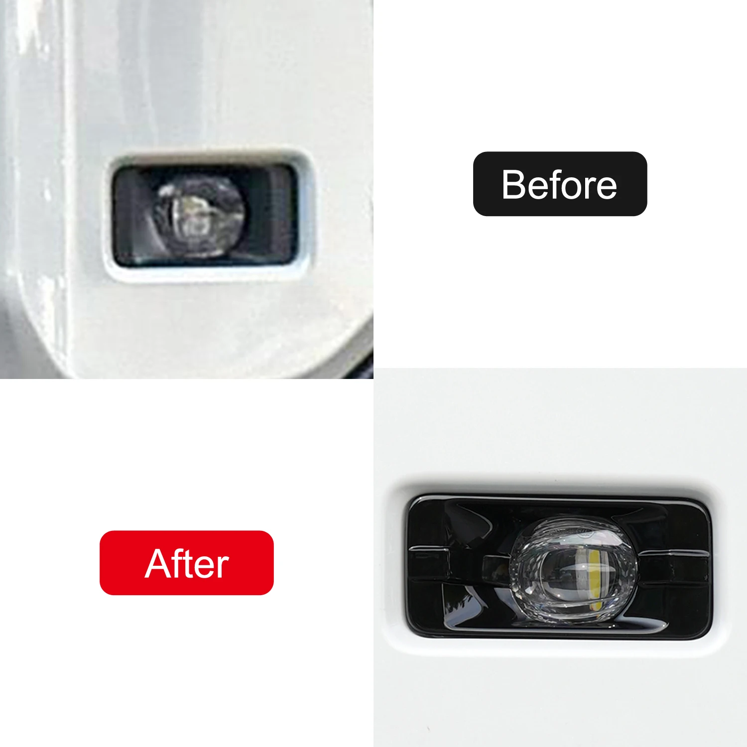 Fit for Toyota Land Cruiser Prado J250 LC250 2024 2025 ABS Plastic Front Fog Light Lamp Bezel Molding Cover Trim 2pcs