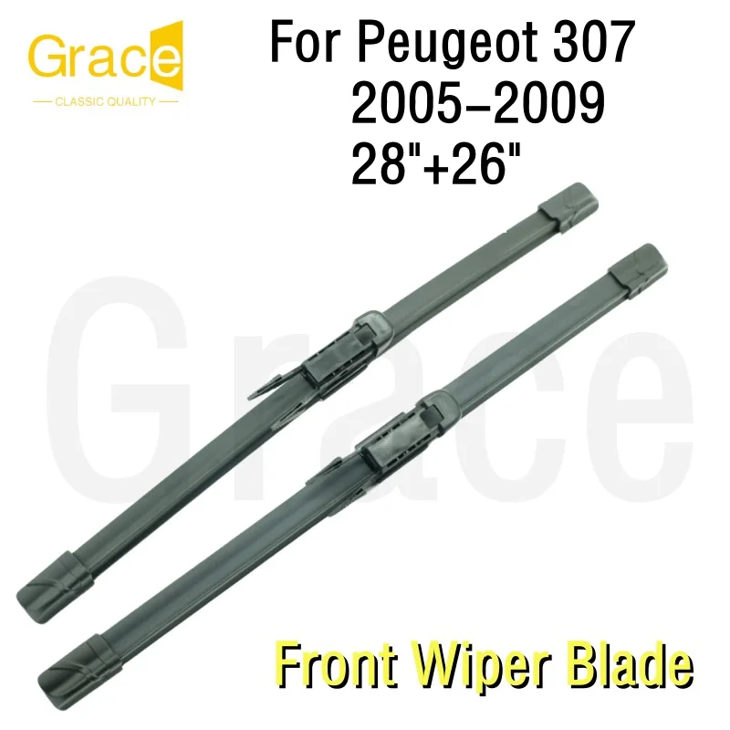 

Wiper Blade For Peugeot 307 Hatchback 307CC 28"+26" Car Windshield Windscreen Rubber 2005 2006 2007 2008 2009