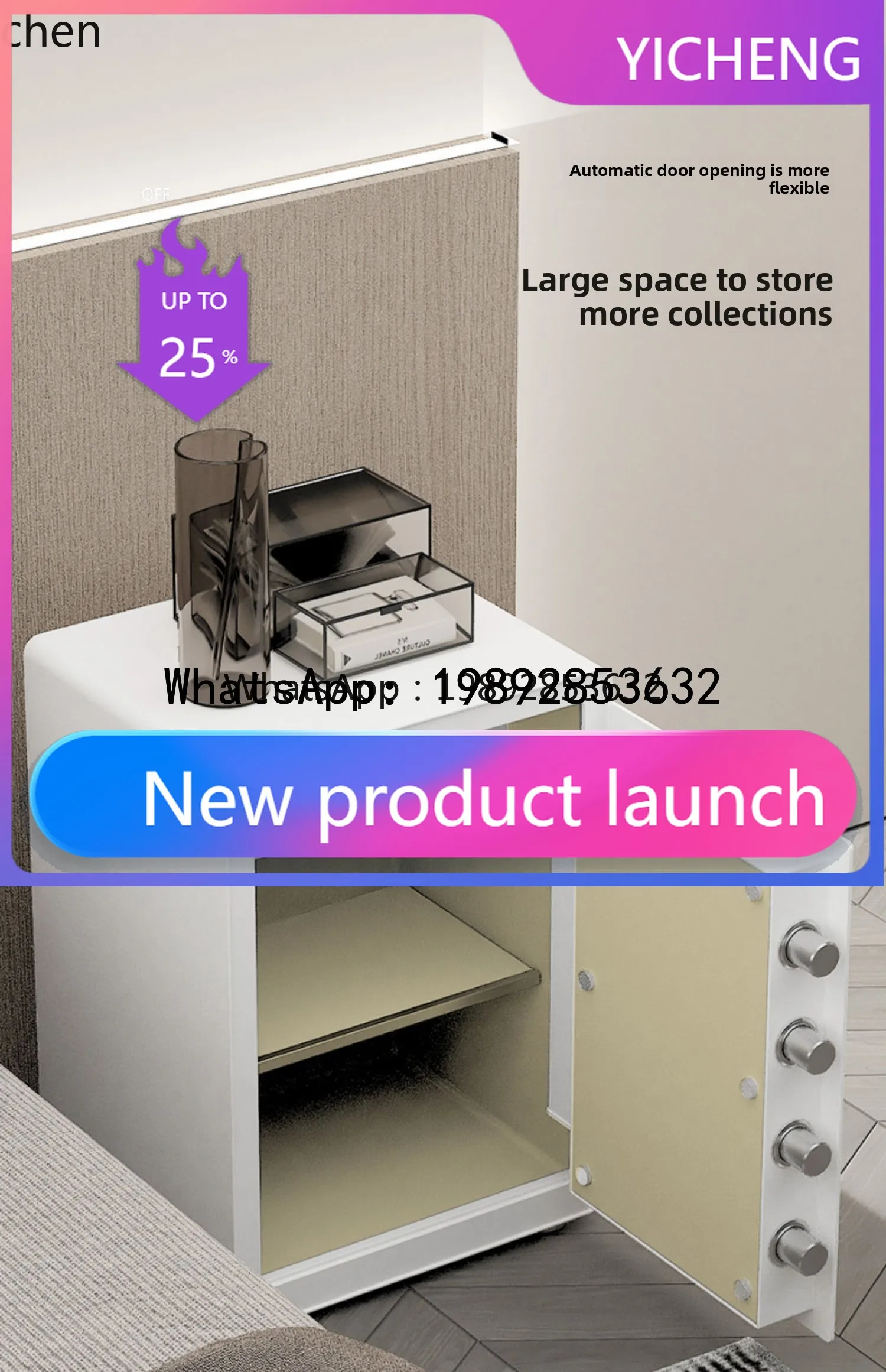 X8 safe small anti-theft all-steel fingerprint password safe invisible smart living room decoration
