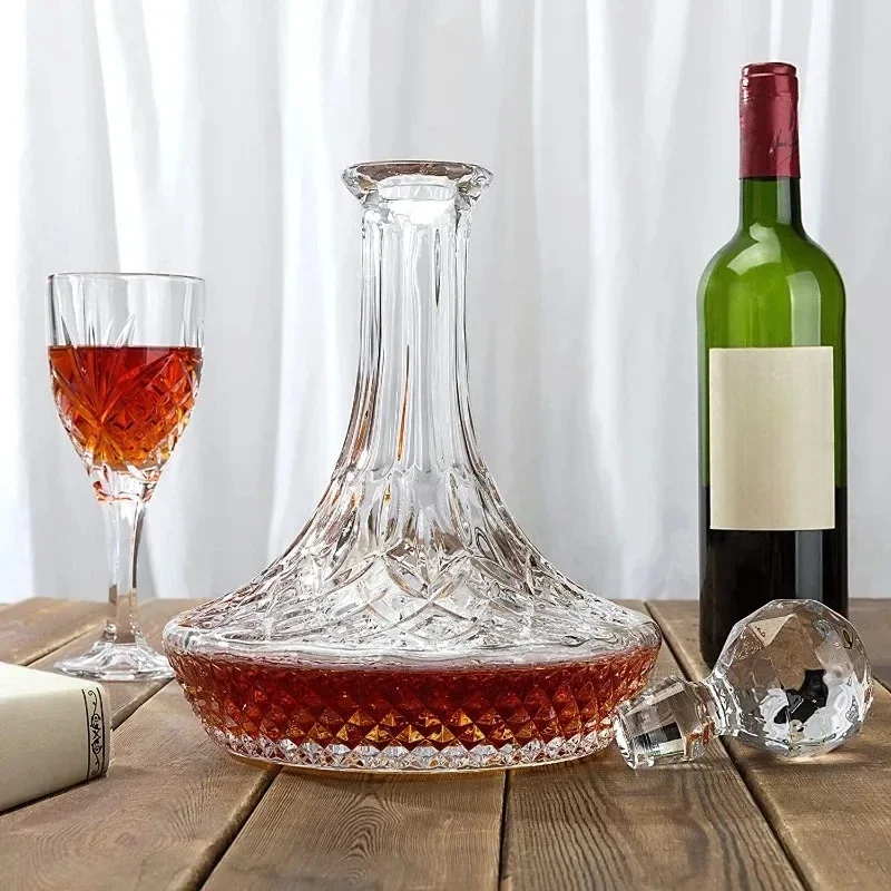 Creative transparent wine glass bottle red wine decanter lead-free thickened crystal wine bottle with stopper