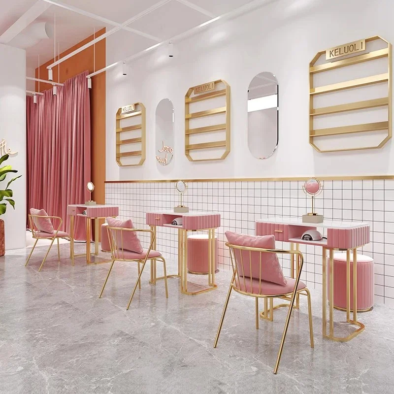 

Макияж, высокое качество, стол для ногтей, европейский роскошный художественный салон, маникюрный стол, стойка регистрации Mesa Tavolo Per Unghie, мебель для маникюрного салона