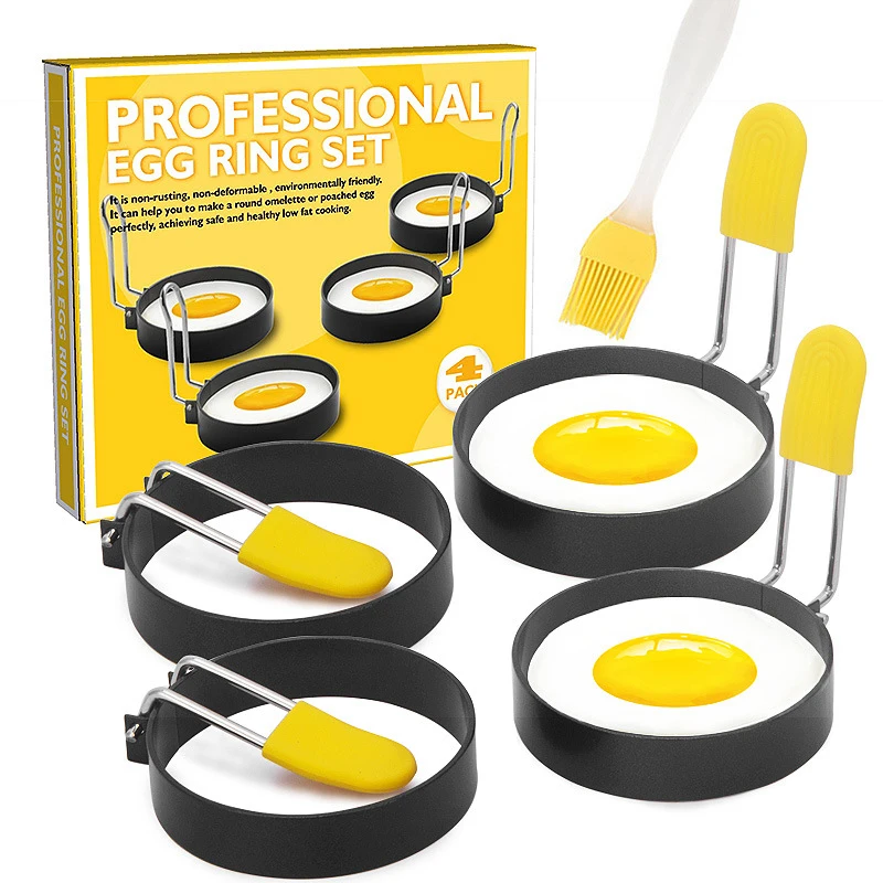 Egg Frying Ring Circle Breakfast Pancake Fried Egg Mold Round Stainless Steel Cooking Tool Kitchen Tools Baking Accessories