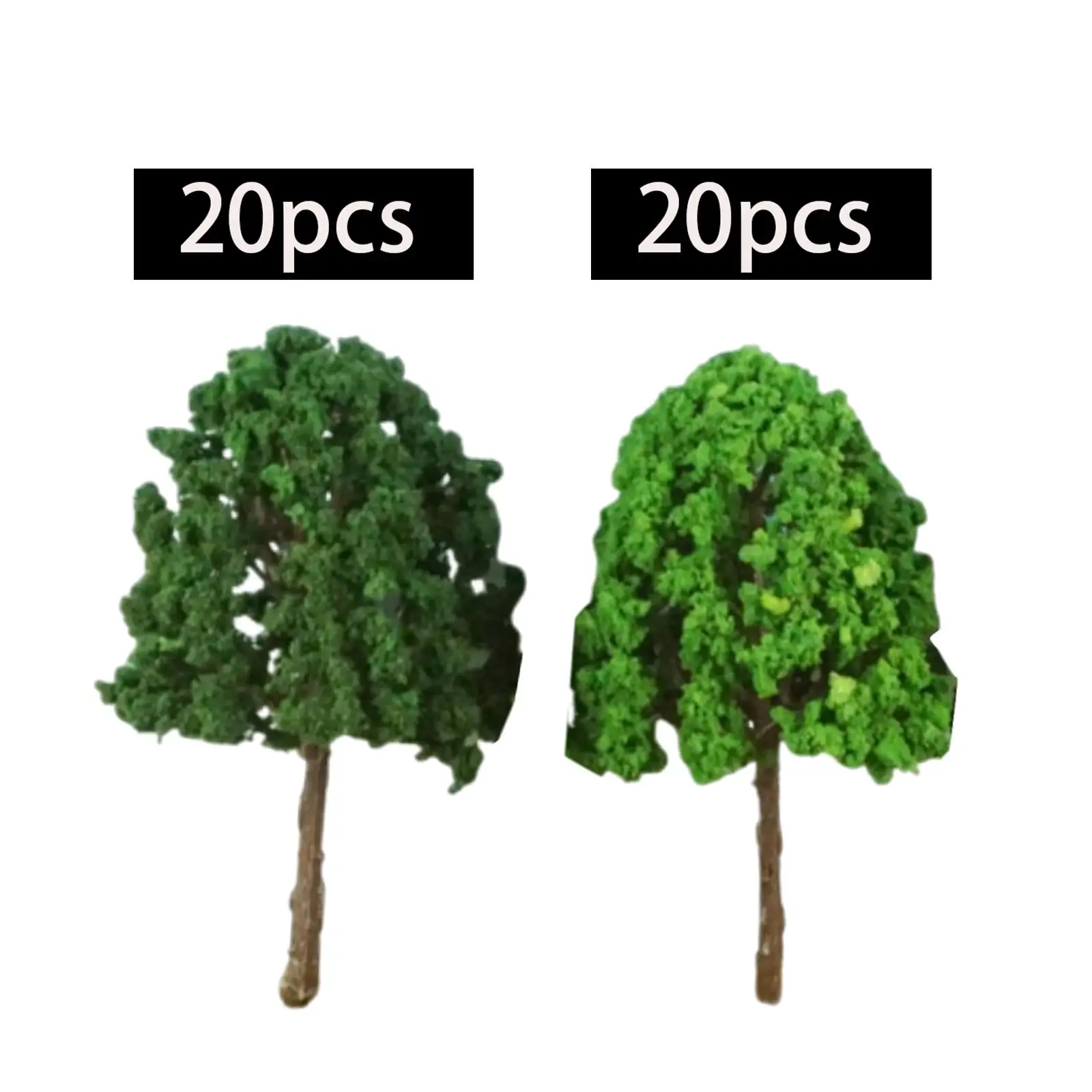 20Pcs Model Trees Accessories Train Scenery Architecture Trees for Building