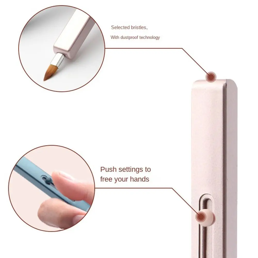 Aplicador de delineador labial pincel de maquiagem senhora compõem ferramenta pincel cosmético pincel de batom retrátil pincel de brilho labial