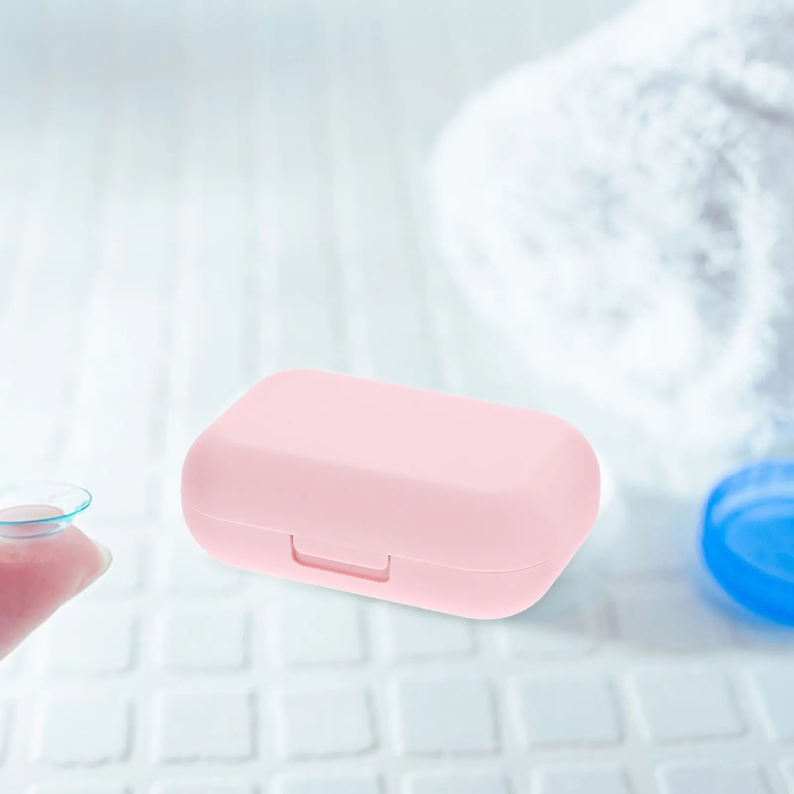 Portable Travel Contact Lens Case Leakproof Lightweight Storage Box for Women Outdoor Makeup Accessories