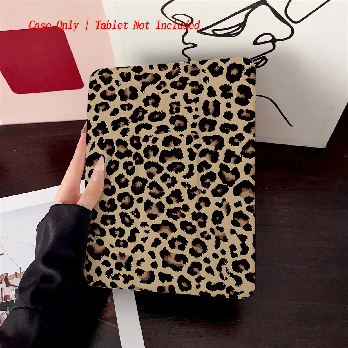 

Чехол для iPad с леопардовым принтом — 360° ° Вращающийся складной чехол для Apple iPad Pro/Air/Mini