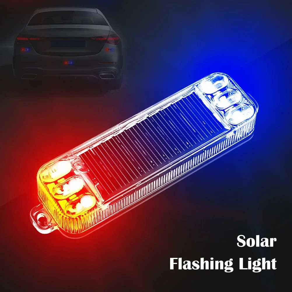 Motorcycle Solar Warning Light Car Rear Collision Prevention Strobe Light Night Electric Vehicle Bicycle LED Tail Flashing Light