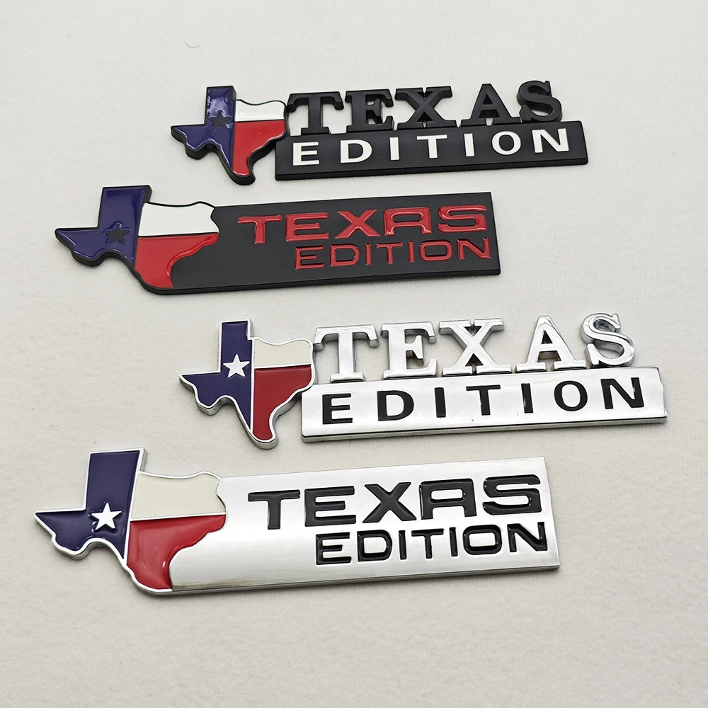 Universal 3d metal carro emblema edição texas logotipo emblema bandeira adesivo para ford jeep chevrolet ram gmc dodge acessórios da motocicleta