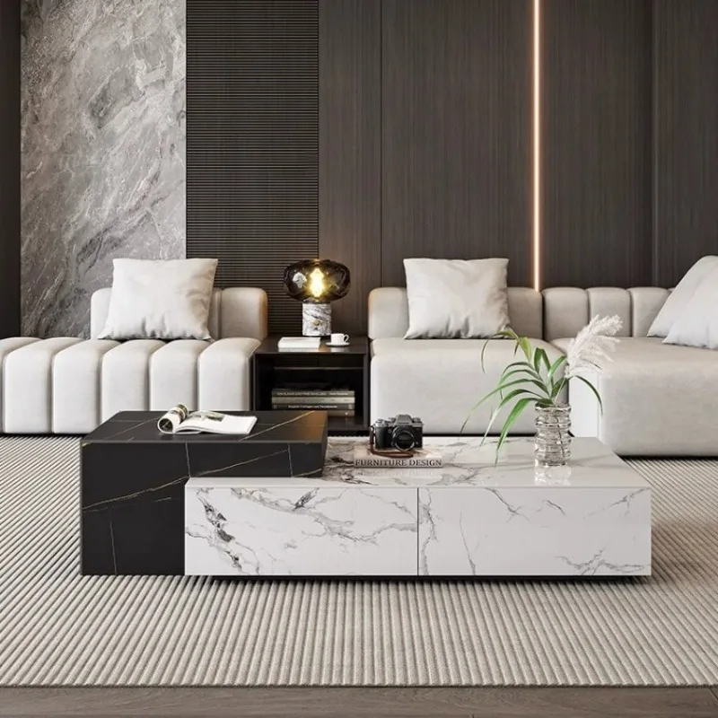 

Italian Minimalist Rock Slab Coffee Tables Nordic Villa Living Room Designer Coffee Table Creative Center Home Furniture FYCT