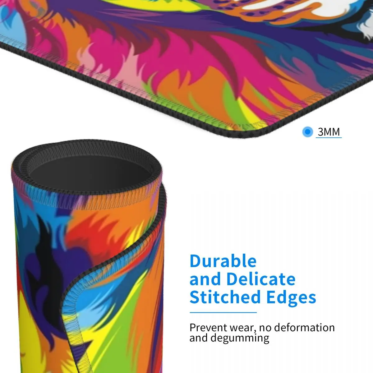 Banksy Rainbow Lion Graffiti Pop Art pintura alfombrilla de ratón teclado de ordenador alfombrilla de ratón Gaming PC escritorio alfombrilla alfombrillas de mesa de oficina