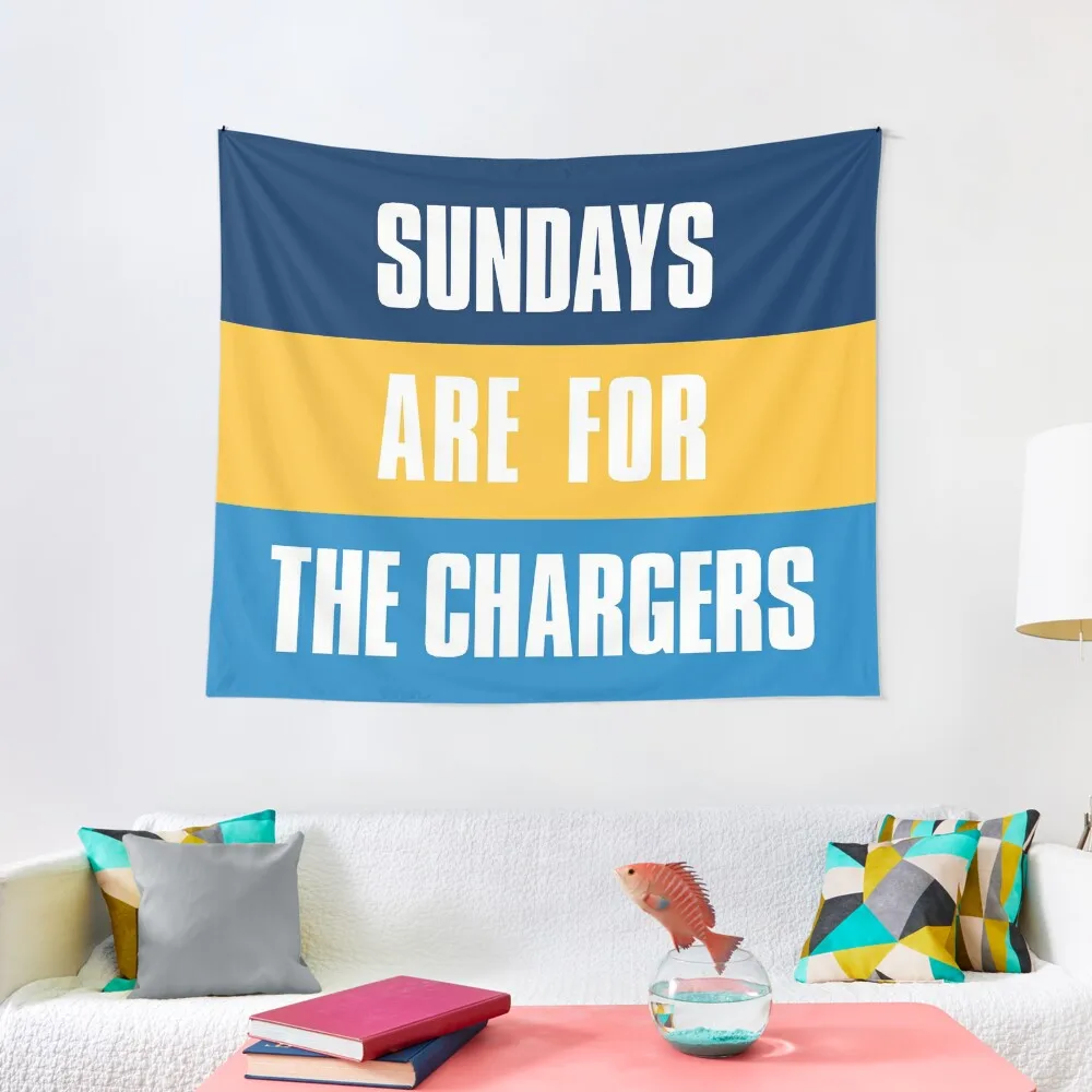 

Sundays are for The Chargers, Los Angeles Football Fans Tapestry Decoration Aesthetic Decoration Room On The Wall Tapestry