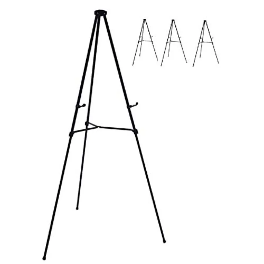 

Lightweight Aluminum Telescoping Display Easel, 70 Inches, Black (4)