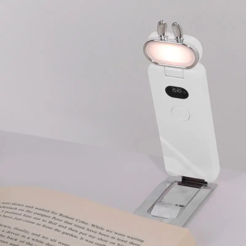 Book Clip Light Rechargeable USB Led Bookmark Lamp Eye Caring 3 Color Stepless Dimmable 80 Hrs Runtime Lightweight Clip On Light