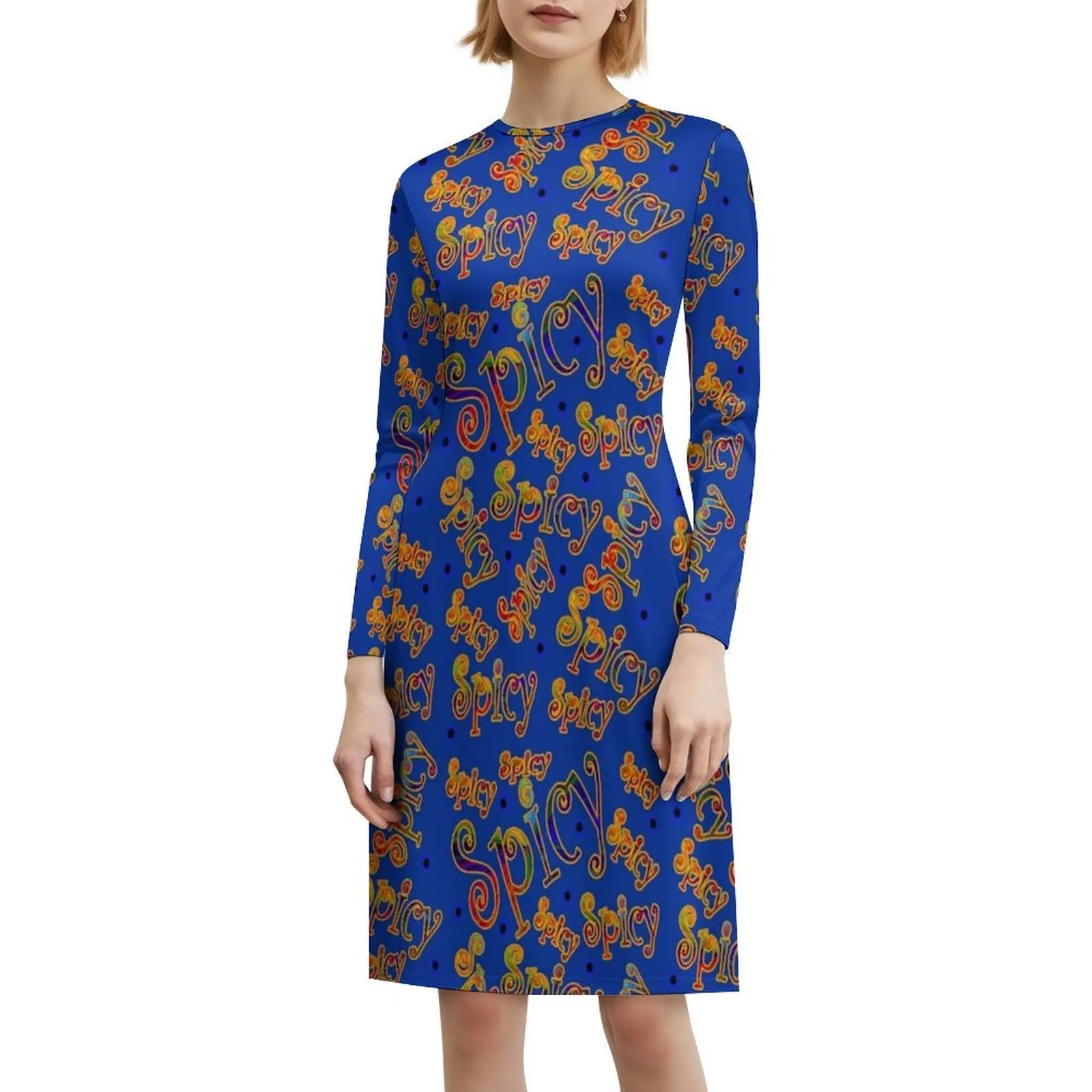 فستان حفلات أنيق للنساء من Spicy فستان على شكل حرف a مع خيارات قصيرة/طويلة/بدون أكمام Carolm كلمات حارة نمط نص Spice Womens #6