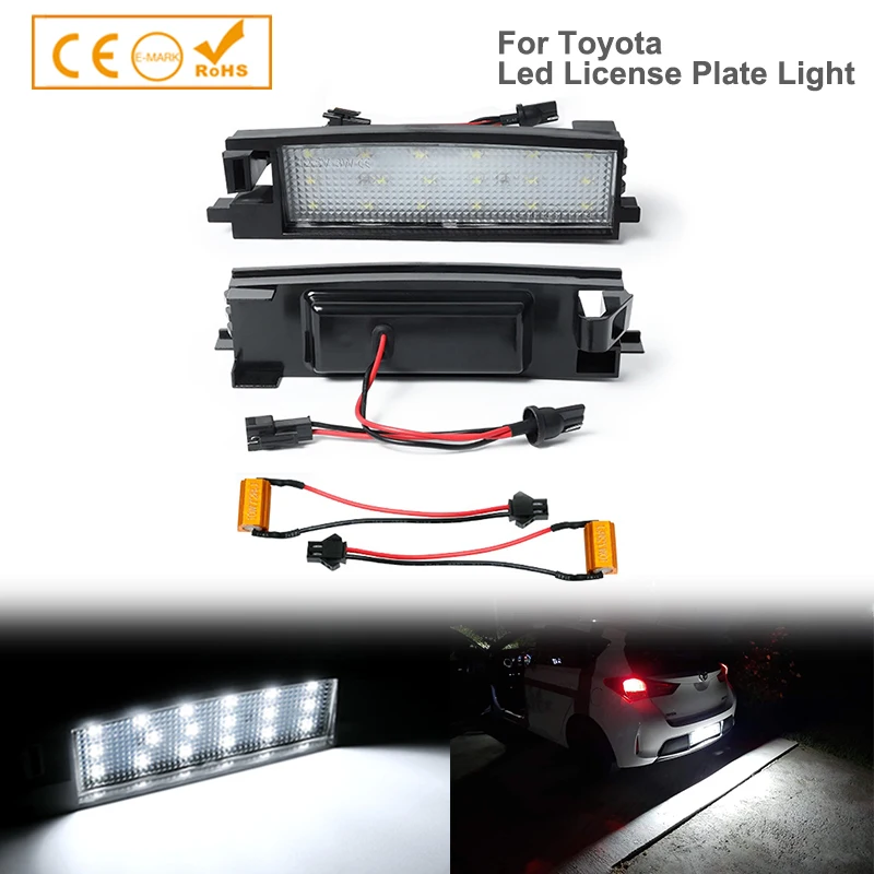 

2Pcs LED Number License Plate Light For Toyota Rav4 MK3 XA30 2006 2007 2008 2009 2010 2011 2012 For Lexus SC 430 2002-2005