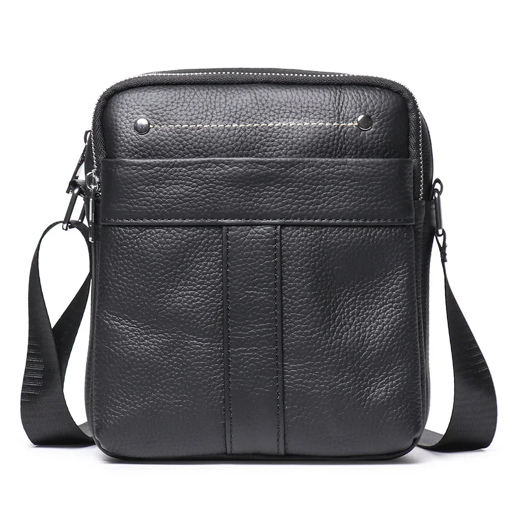 2024 Summer New Leather Men's Shoulder Bag Cowhide Cross-body Bag