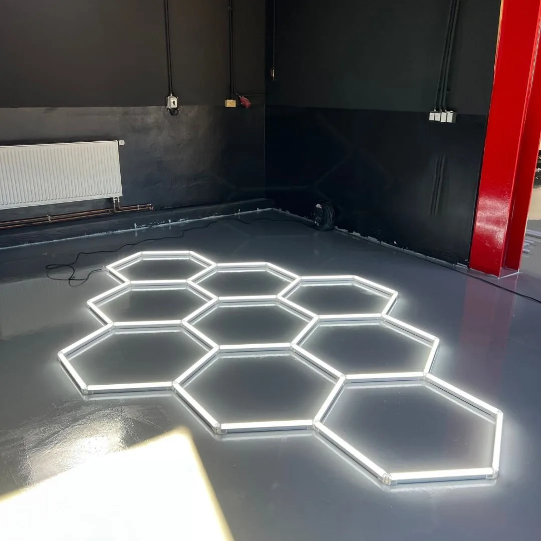 Éclairage hexagonal pour garage, atelier de réparation de voiture, accent d'abeille, lumière LED Batten, commercial, meilleur savoir