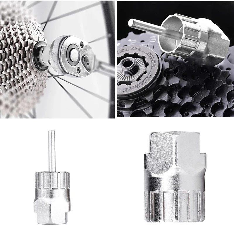 Bicycle Flywheel Freewheel Cassette Remover Road Cycling Mountain Bike Socket Wrench Tools MTB Sprocket Extractor Repair Tool