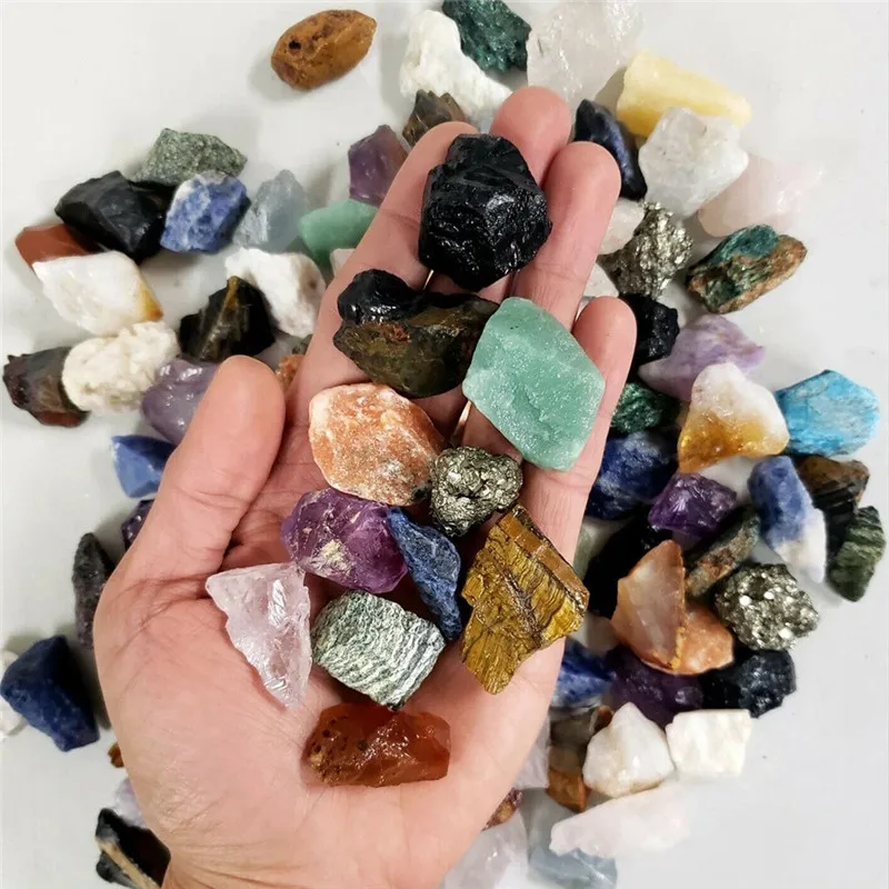 Natural Crystal Quartz Minerals, Irregular Mixed Tumbling Rough 1