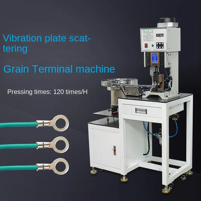 Vibration disk terminal machine for loose particle terminals, automatic feeding and crimping equipment for single particle