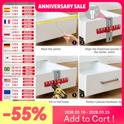 Cabinet Hardware Jig, Punch Locator Drill Guide for Knob Handles Pulls Cabinet Template Tool for Drawer Cabinet Installation
