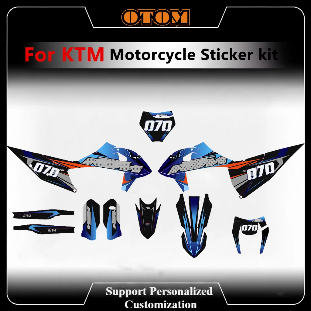 

OTOM Motorcycle Graphics Decals Stickers Kits For KTM SX SXF 2019 -2021 EXC XC XCW 2020 -2022 Number Name Custom