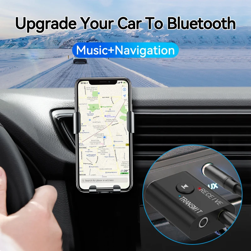 2 In 1 Bluetooth 5.0 Audio Receiver Transmitter 3.5mm AUX USB Stereo Music Wireless Adapter With Mic For Car Kit Speaker TV PC