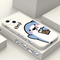 Cute Shark Phone Case For iPhone 16 16e 15 14 13 12 11 Pro Max Mini X XR XS MAX  Plus Cover