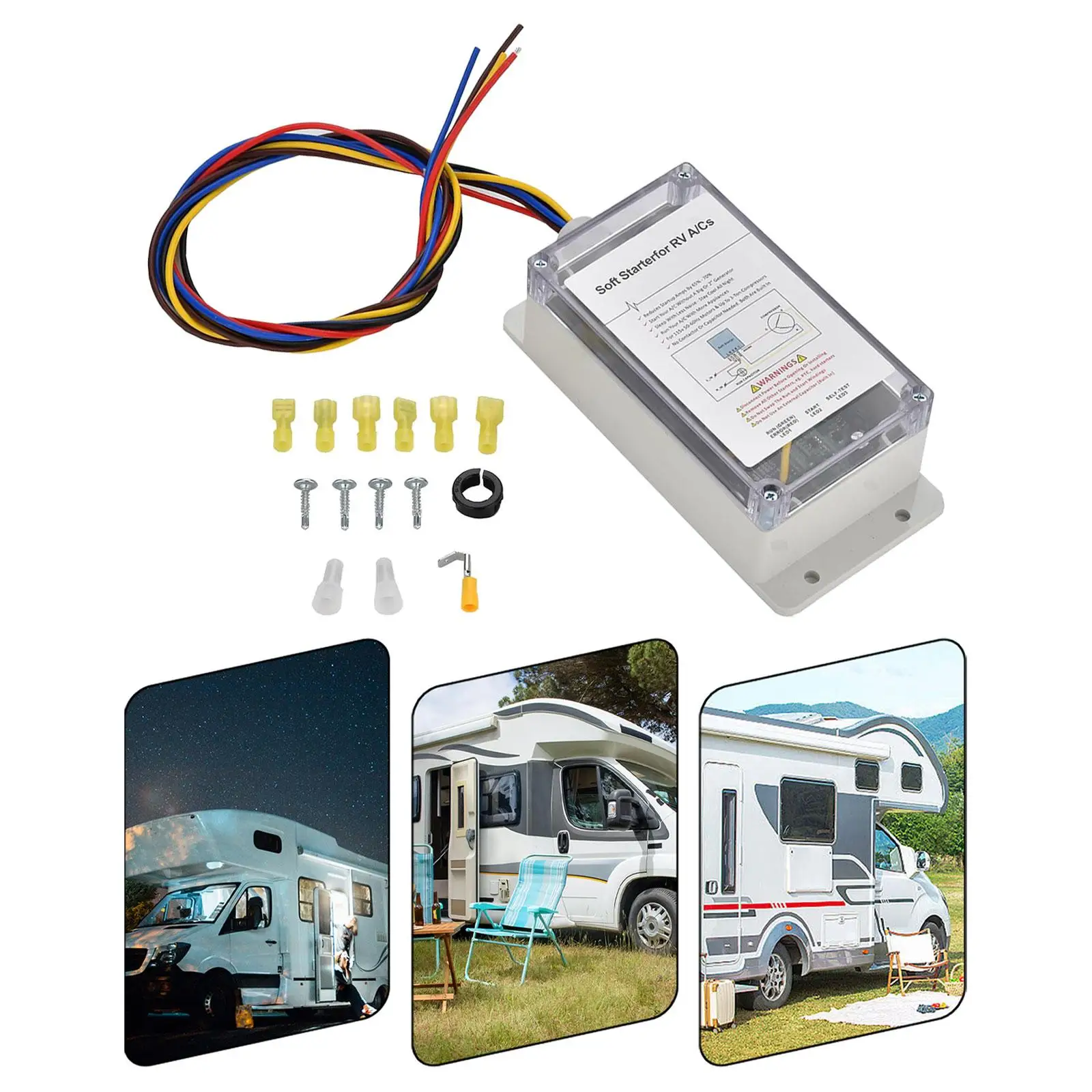

Generic Air Conditioner Soft Start Kit Easy Installation Component with Generator for Auto Van Campers Vehicle Applications