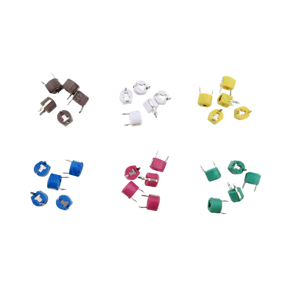 45PCS 20PF 9Values JML06 Adjustable Trimmer Capacitor Kit (5PF-120PF) for RF Circuit Tuning & Oscillator Electronic DIY Projects