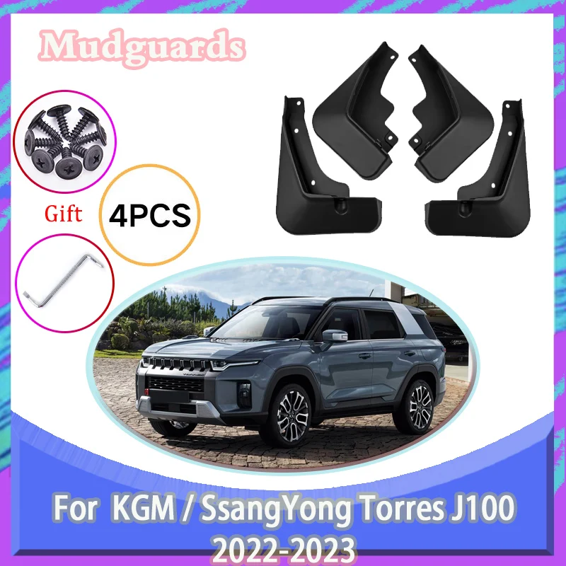 

Car Mud Guards For Ssangyong Torres 2022 KGM Torres Accessories J100 2023 Mudguards Mudflaps Mud Guard Front Rear Wheel Fenders