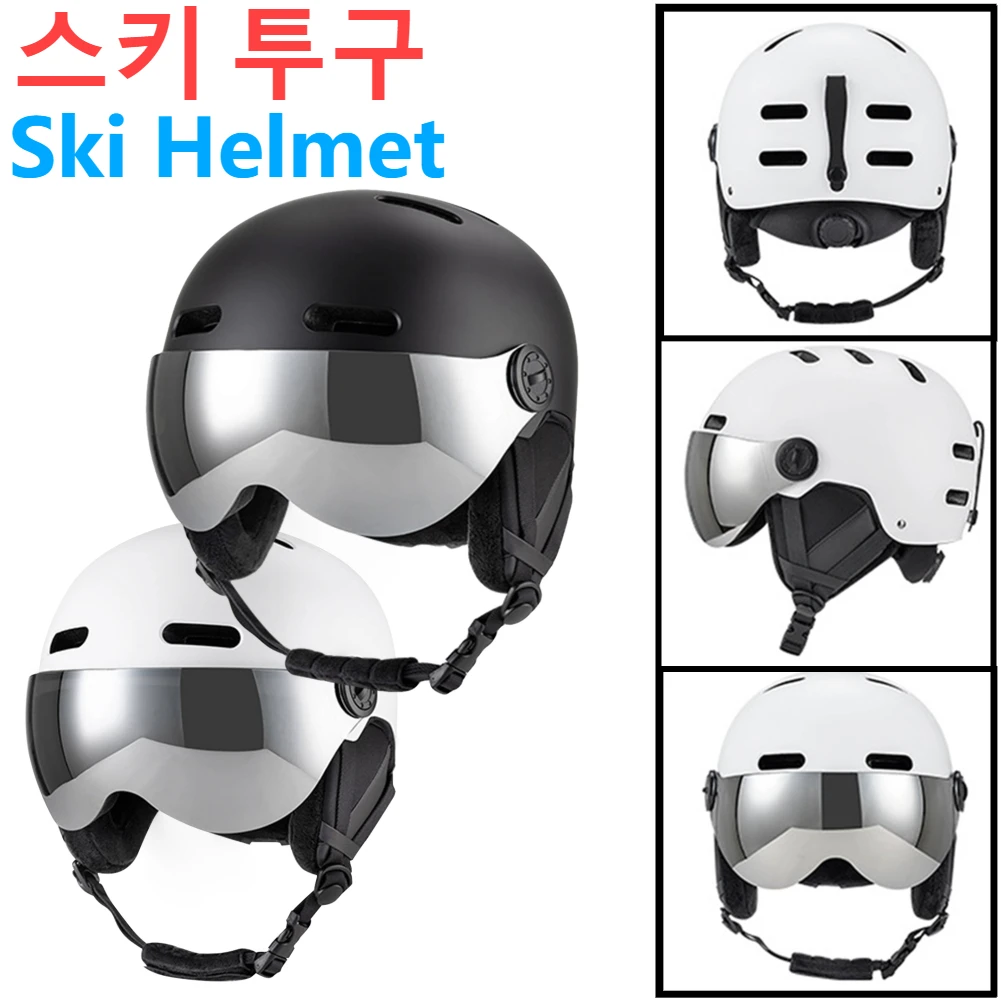 Winter Ski Helmet for Snowboard Skating Thermal Men's Skiing Helmets Safety Integrated Light Bike Helmet Outdoor Sports Warm Cap